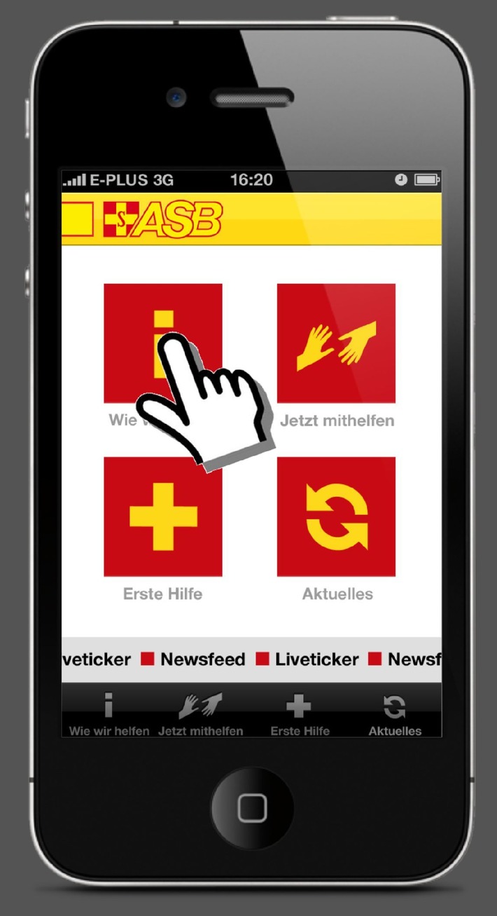 Neu: ASB-Helfer-App mit Tipps zur Ersten Hilfe und mehr (BILD)