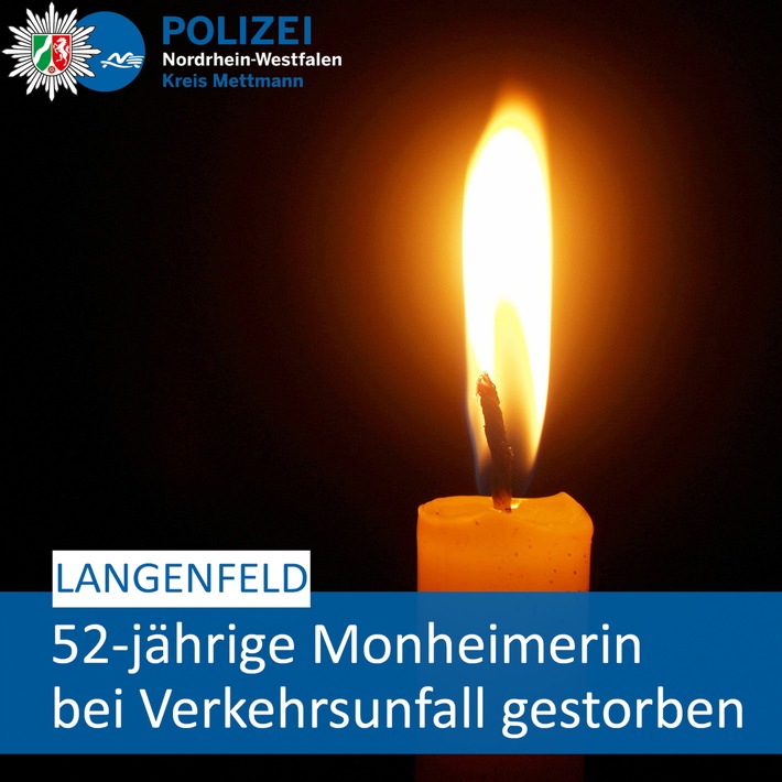 POL-ME: 52-jährige Monheimerin bei Verkehrsunfall gestorben - Langenfeld - 2308091