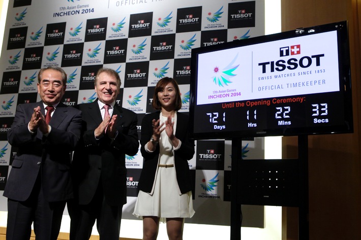 Tissot est nommé Chronométreur officiel des 17èmes Jeux asiatiques d&#039;Incheon 2014