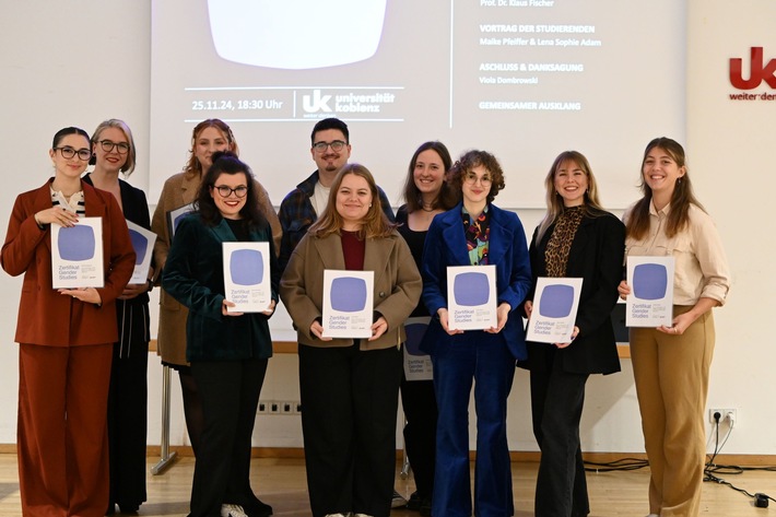 Zertifikatsverleihung des Zertifikatsprogramms Gender Studies der Universität Koblenz