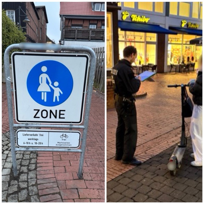 POL-HK: Soltau: E-Scooter-Kontrolle in der Fußgängerzone