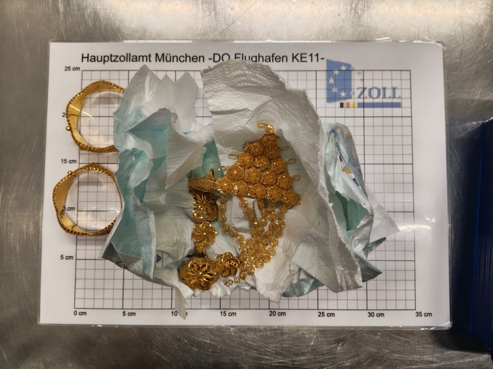 HZA-M: Zoll entdeckt Goldschmuck, versteckt in Babywindeln