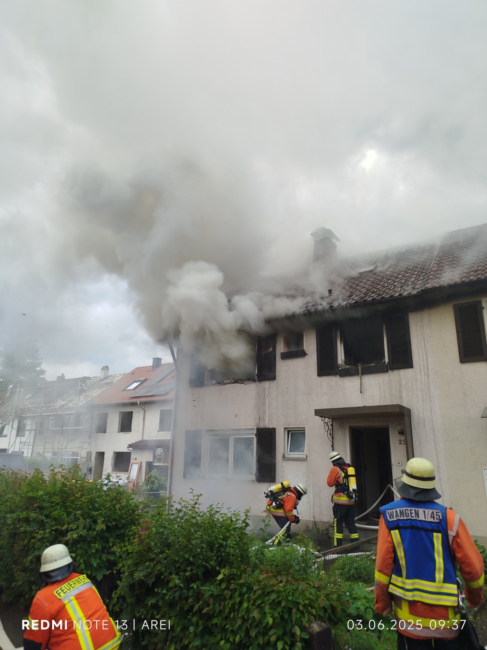 LRA-Ravensburg: Wohnungsbrand in der Siebenbürgenstraße in Wangen