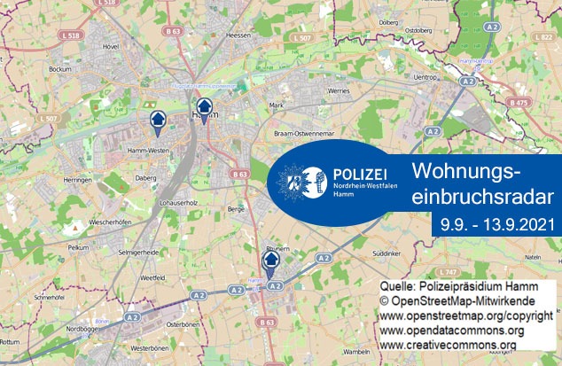 POL-HAM: Wohnungseinbruchsradar Hamm für die Woche 13.09.2021 bis 19.09.2021