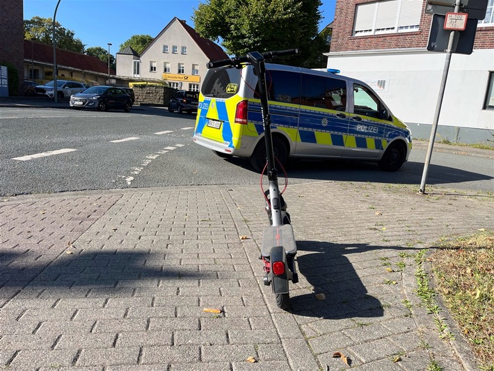 POL-COE: Lüdinghausen, Freiheit Wolfsberg/13-Jähriger auf unversichertem E-Scooter unterwegs