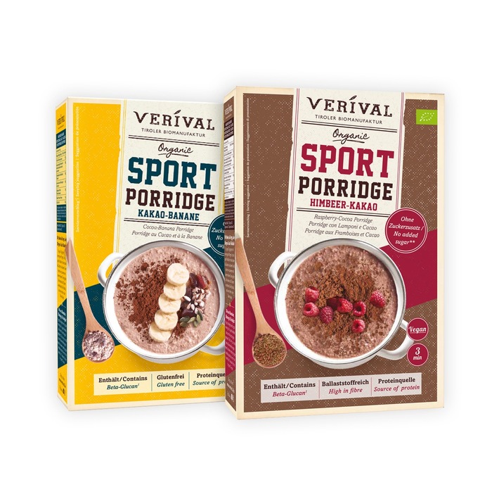 Tiroler Biomanufaktur Verival launcht Sport Porridges für Höchstleistungen