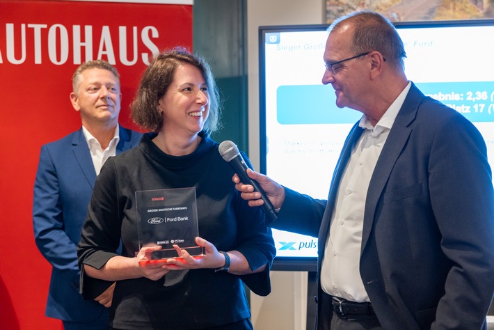 Ford Bank gewinnt den Autohaus Bankenmonitor 2024 in der Kategorie "Große Deutsche Fabrikate"