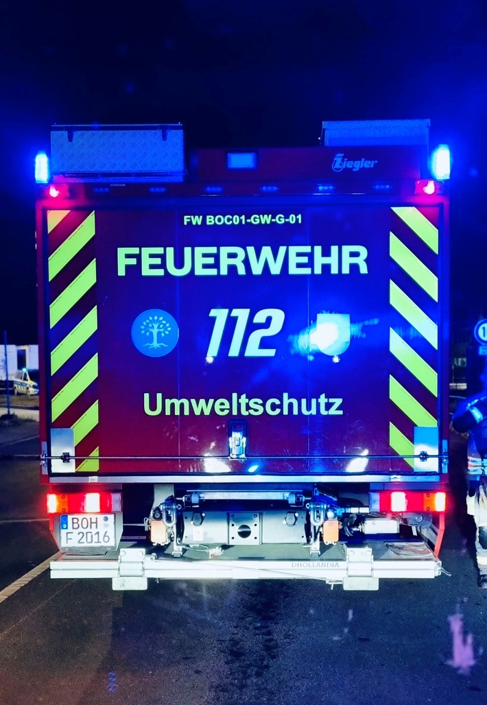 FW Bocholt: Einsatz im Industriepark Mussum: Unklarer Stoff entpuppt sich als unkritisches Material