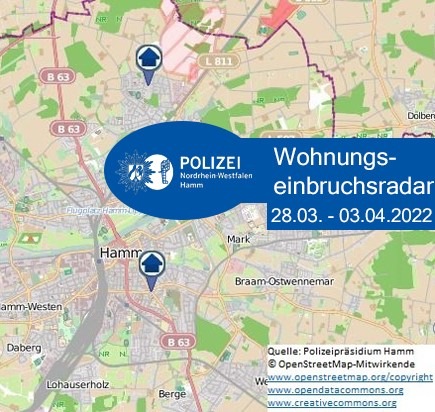 POL-HAM: Wohnungseinbruchsradar Hamm für die Woche vom 28. März bis 03. April 2022