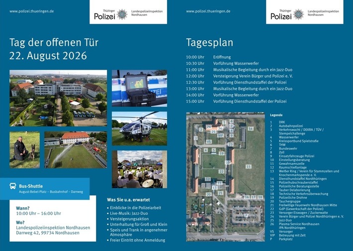 LPI-NDH: Tag der offenen Tür der Landespolizeiinspektion Nordhausen 2026
