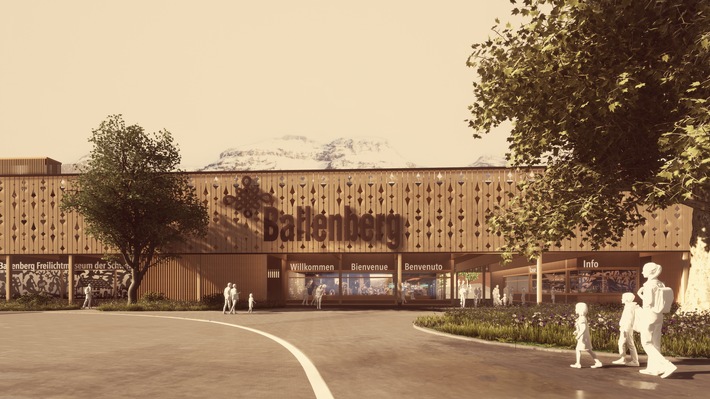 Ein kompakter Neubau für das Freilichtmuseum Ballenberg / Gauer Itten Messerli Architekten gewinnen Testplanung Neugestaltung Eingang West