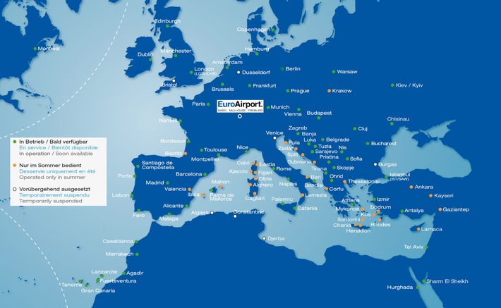 EuroAirport : 70 destinations pour l’hiver 2021/2022