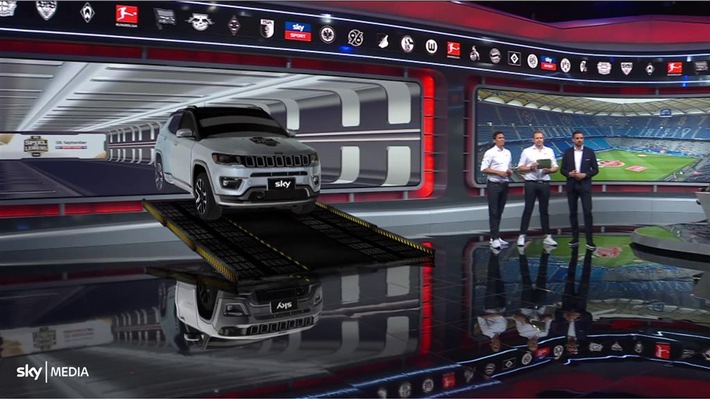 Erstmals in Europa: Jeep Compass debütiert als Augmented Reality bei Sky Media