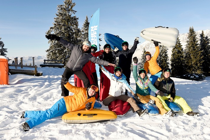 Abwechslungsreiche Adrenalinkicks für Influencer und Promis beim Jochen Schweizer-Event &quot;Winter X-treme&quot; in Leogang