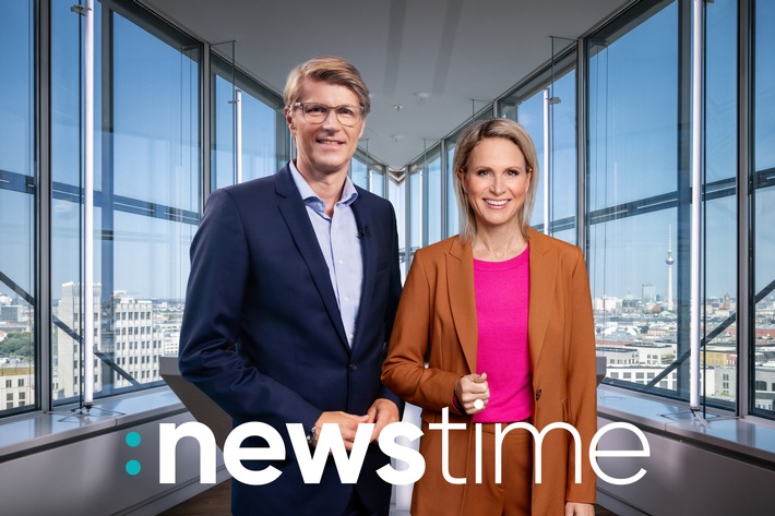 Die Parteivorsitzenden im ":newstime Sommerinterview": Lars Klingbeil, Ines Schwerdtner, Franziska Brantner und Tino Chrupalla stehen Rede und Antwort in SAT.1