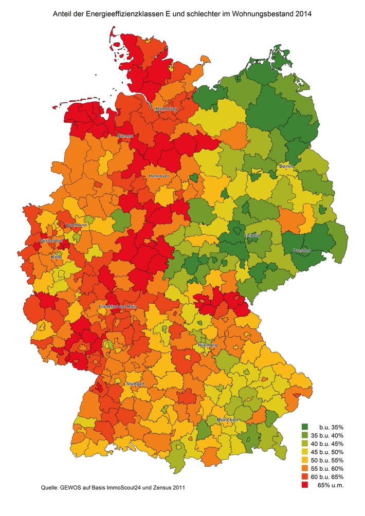 Studie: Energieeffizienz von Wohnimmobilien hat sich seit 2014 deutlich verbessert, weiterhin große Anstrengungen zur Erreichung der Klimaziele nötig