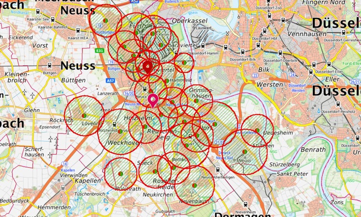 FW-NE: Landesweiter Warntag am 08.09.2022 | Hier stehen die 28 Sirenen der Stadt Neuss!