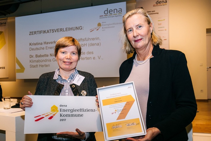 Herten ist erste dena-Energieeffizienz-Kommune in Nordrhein-Westfalen