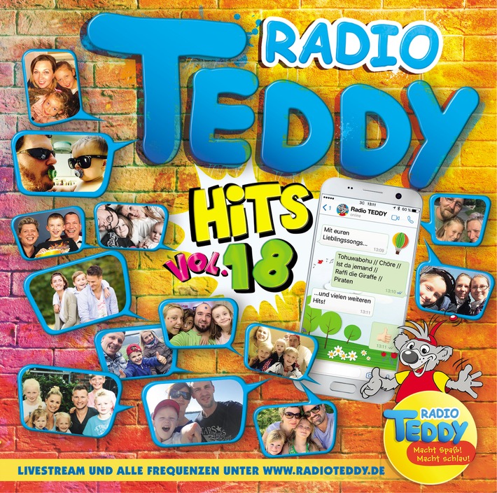 Radio TEDDY macht seine Hörer zu Cover-Stars auf aktueller &quot;Radio TEDDY-CD Vol. 18&quot; / Tolle Höreraktion zeigt Momente des Familienglücks