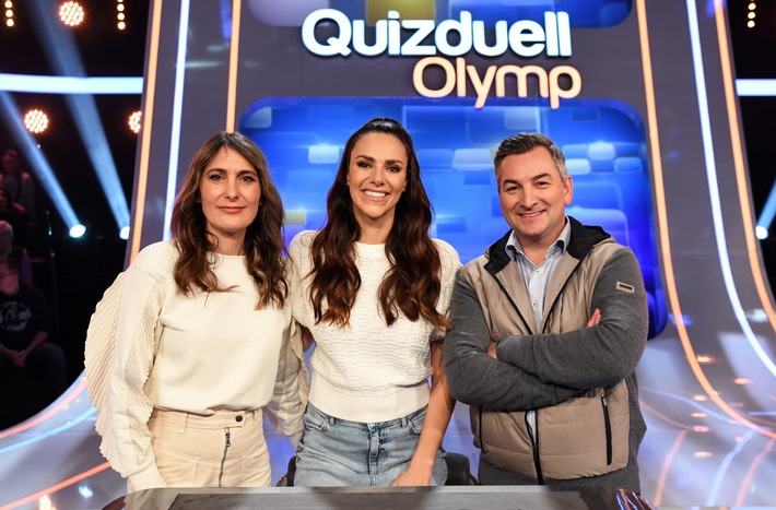 Börsenwissen gegen den "Quizduell-Olymp": Anja Kohl und Markus Gürne bei Esther Sedlaczek / "Quizduell-Olymp" am Freitag, 22. März, 18:50 Uhr im Ersten