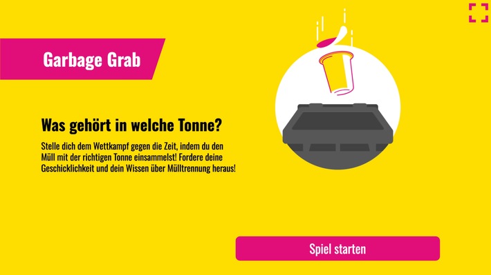 Blitzschneller Trennspaß: Neues Online-Spiel &quot;Garbage Grab&quot; trainiert richtige Mülltrennung und Geschicklichkeit