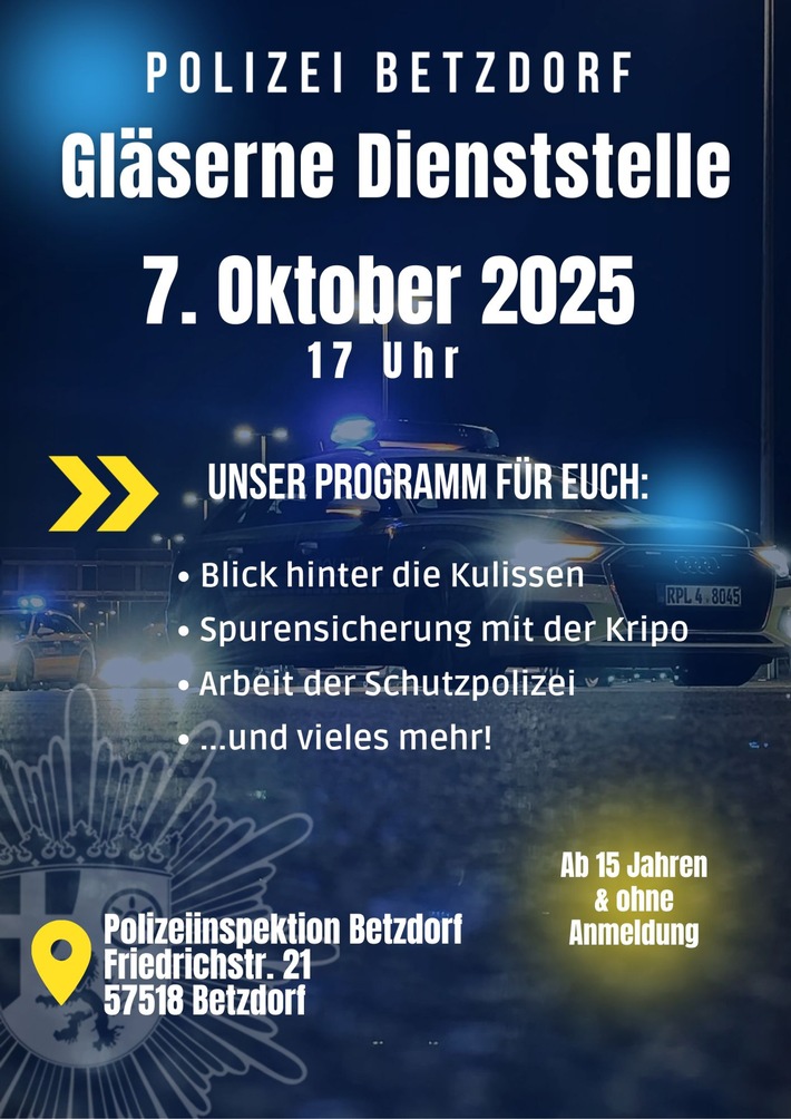 POL-PDNR: Polizei erleben! - Die Polizei Betzdorf lädt ein