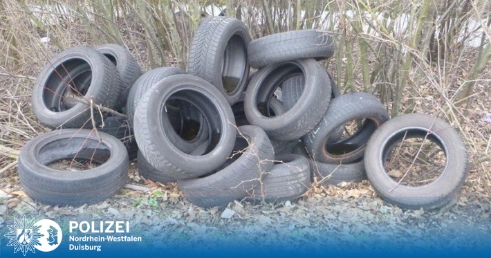 POL-DU: Bergheim: Illegal Reifen entsorgt