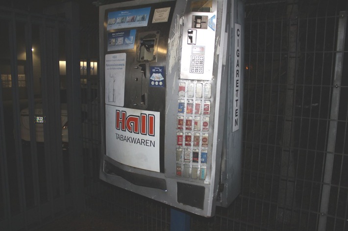 POL-HA: Zigarettenautomat aufgesprengt