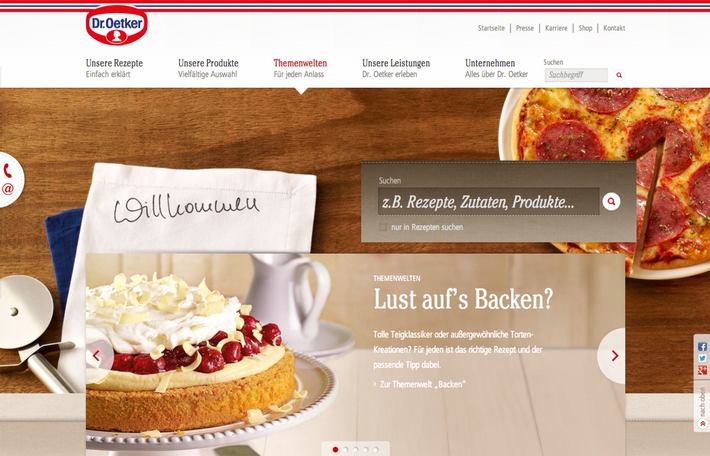 Fokus auf Benutzerfreundlichkeit: Internet-Relaunch bei Dr. Oetker (BILD)