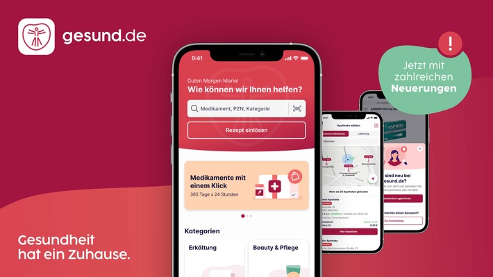 App-Release 2.0 in den App-Stores / gesund.de bringt neue App-Version in den Markt und plant weiteren Ausbau des digitalen Angebots