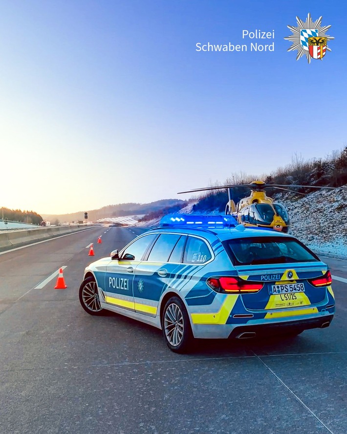POL Schwaben Nord: Unfall mit Pannenfahrzeug