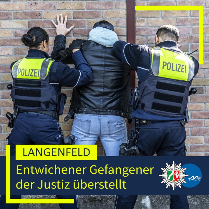 POL-ME: Bonn-Auerberg: Festnahme eines aus dem Maßregelvollzug entwichenen Strafgefangenen - 2507134
