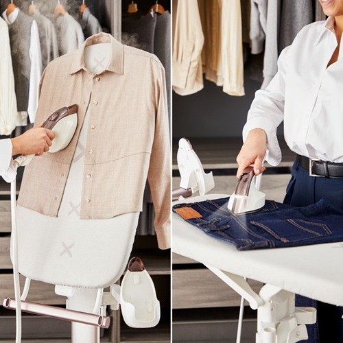 Die optimale Kombination zum Bügeln und Dampfglätten: Tefals praktische All-in-One-Lösung IXEO Vision ist stets zur Hand