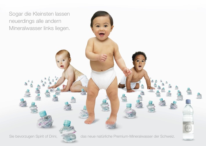 Spirit of Drini: Ein neues Mineralwasser provoziert mit frecher Werbung und hilft Kindern in Not weltweit