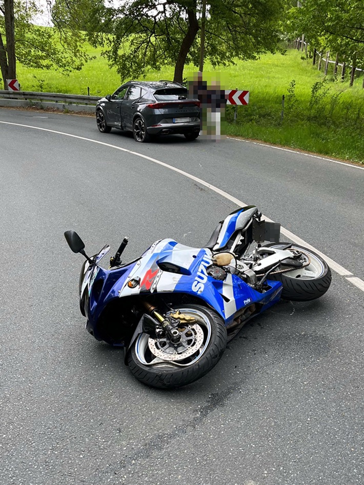 POL-HA: Motorradfahrer ist nicht ortskundig und verunfallt in Kurvenbereich