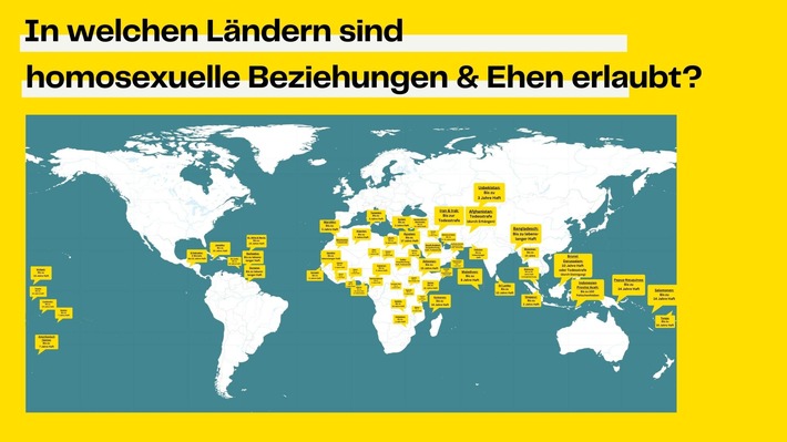 In welchen Ländern gibt es Haft- &amp; Todesstrafen auf homosexuelle Beziehungen &amp; Ehen?