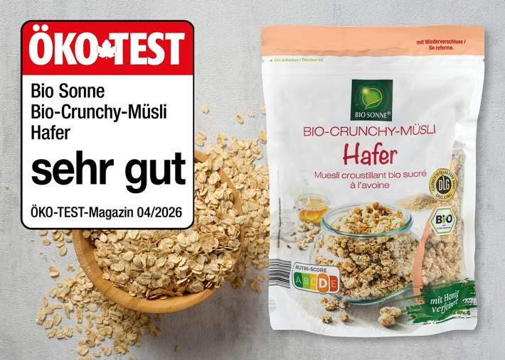Ausgezeichnet in den Tag starten: NORMA erhält "sehr gut"-Bewertung im ÖKO-TEST für das Knuspermüsli von BIO SONNE / Top-Testergebnis in der Aprilausgabe für Lebensmittel-Discounter