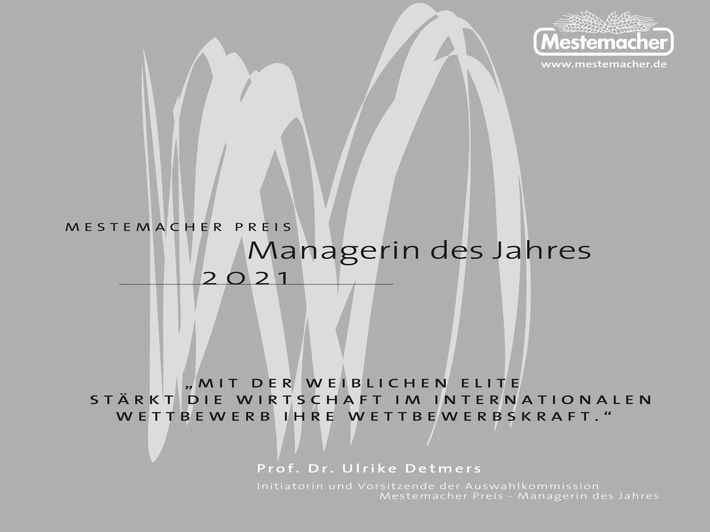 MESTEMACHER PREIS MANAGERIN DES JAHRES 2021 / Live-Übertragung auf www.mestemacher.de
