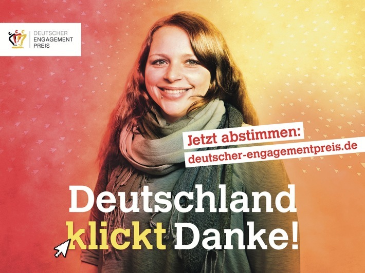 Vom 12.09.-22.10. online abstimmen für den Deutschen Engagementpreis 2018! Weiterer Text über ots und www.presseportal.de/nr/105795 / Die Verwendung dieses Bildes ist für redaktionelle Zwecke honorarfrei. Veröffentlichung bitte unter Quellenangabe: "obs/Bundesverband Deutscher Stiftungen/Deutscher Engagementpreis"