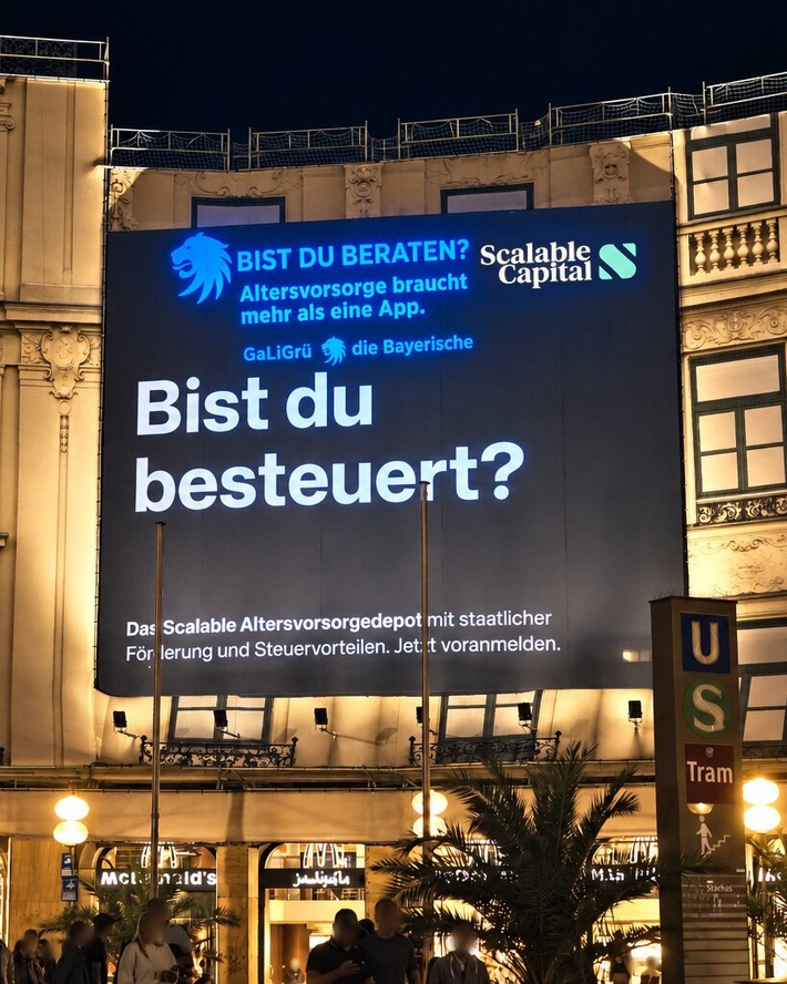 "Bist du beraten?"- die Bayerische kontert Neobroker mit Guerilla-Aktion