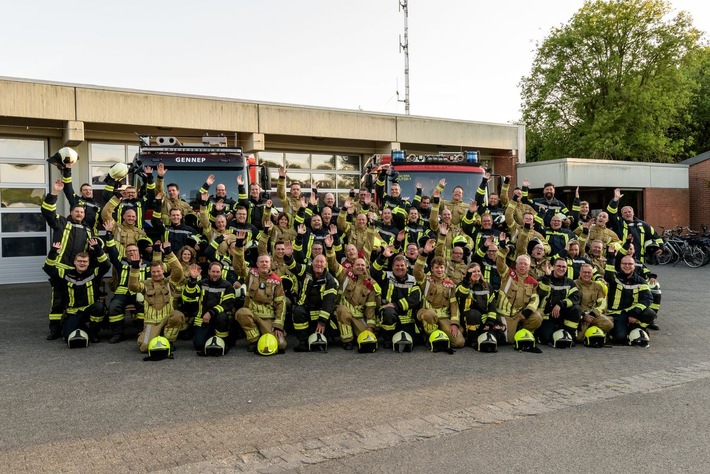 FW Kranenburg: Kranenburger und Genneper Feuerwehr feiern 50 Jahre grenzüberschreitende Zusammenarbeit