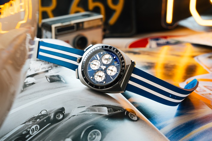 Bullhead mit Cobra-Logo / BULOVA SHELBY® Racer Chronograph - 150th Anniversary Limited Edition