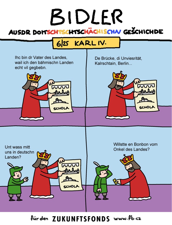 Satirische Comics zur deutsch-tschechischen Geschichte