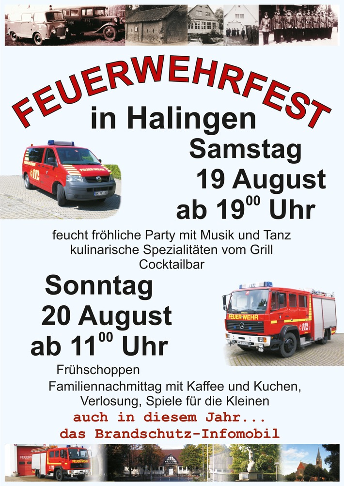 FW Menden: Einladung zum Feuerwehrfest Halingen