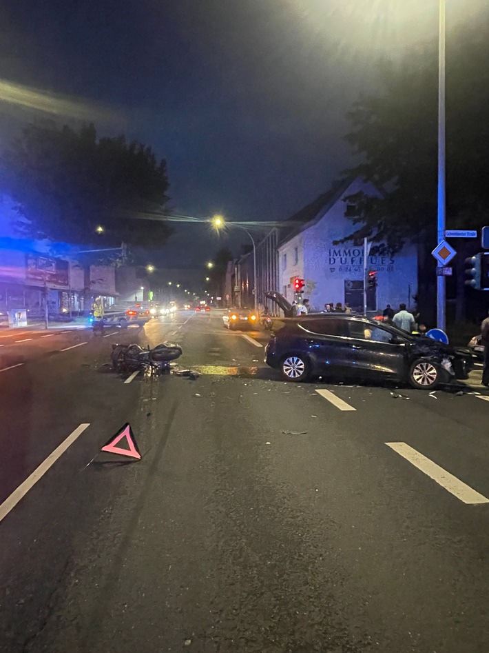 POL-AC: Motorradfahrer nach Zusammenstoß mit Auto lebensgefährlich verletzt