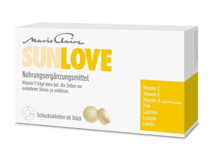 Neu ab dem 1. September 2015 in der Apotheke: Marie Claire SUNLOVE von Dr. Scheffler / Elementare Vitalstoffe für eine sonnengesunde Haut