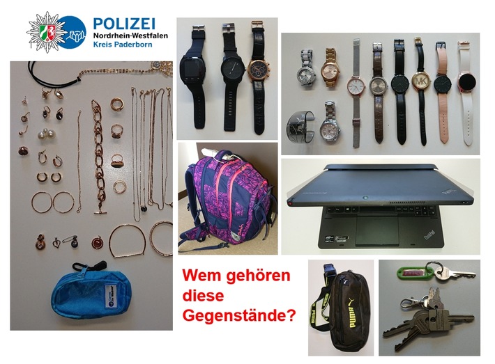 POL-PB: Einbrecher per gestohlenem Tablet geortet - Festnahme - Polizei sucht Besitzer von sichergestellten Beutestücken