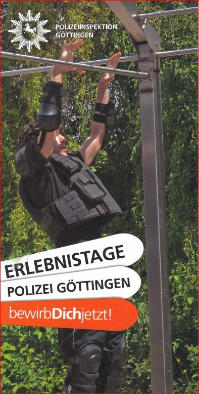 POL-GÖ: (56/2024) Drei spannende &quot;Erlebnistage&quot; bei der Polizei Göttingen vom 18. bis 20. März - Anmeldungen noch bis 16. Februar möglich, Restplätze vorhanden