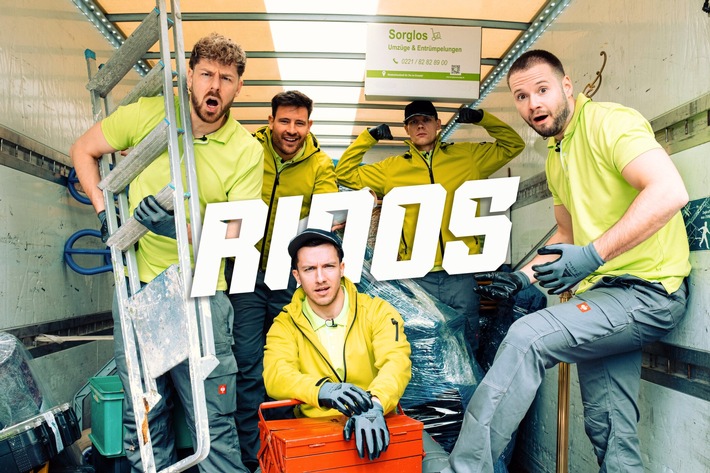 Marc Eggers, Tim Gabel, Sascha Hellinger, Inscope, Rewi -"Die Rinos" werden zu Umzugshelfern und Partymanagern ab Sonntag, 26. Mai, auf Joyn