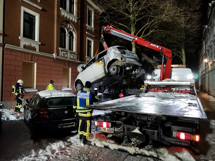 FW-BO: Zwei PKW-Brände in der Innenstadt